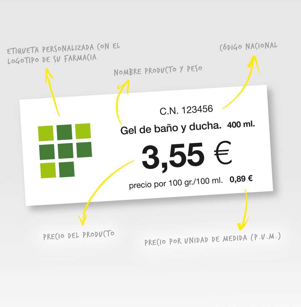 Etiquetas de precios para farmacias